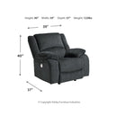 Draycoll - Slate - Power Rocker Recliner-Washburn's Home Furnishings