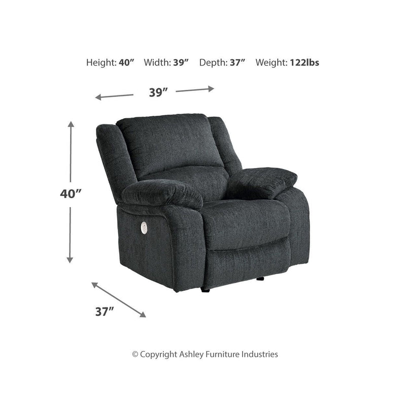 Draycoll - Slate - Power Rocker Recliner-Washburn's Home Furnishings