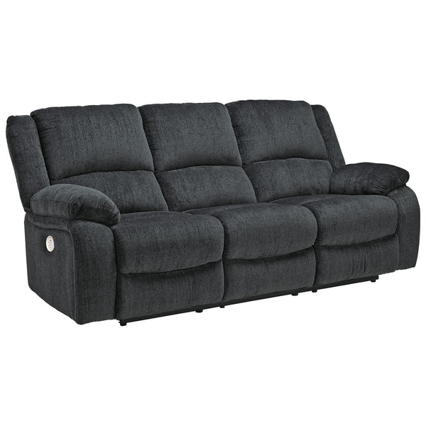 Draycoll - Slate - Reclining Power Sofa-Washburn's Home Furnishings