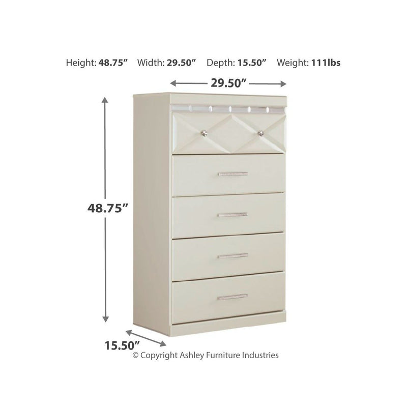 Dreamur - Champagne - Five Drawer Chest-Washburn's Home Furnishings