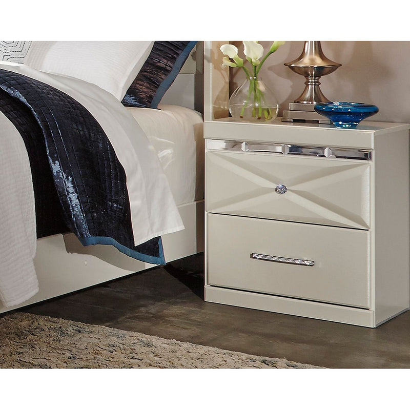 Dreamur - Champagne - Two Drawer Night Stand-Washburn's Home Furnishings