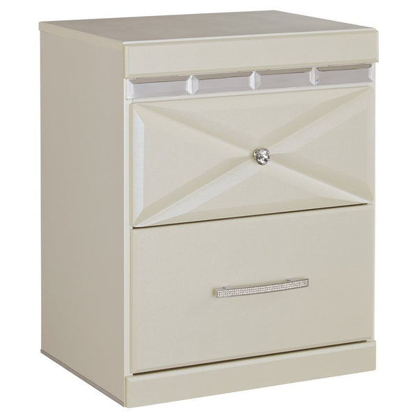 Dreamur - Champagne - Two Drawer Night Stand-Washburn's Home Furnishings