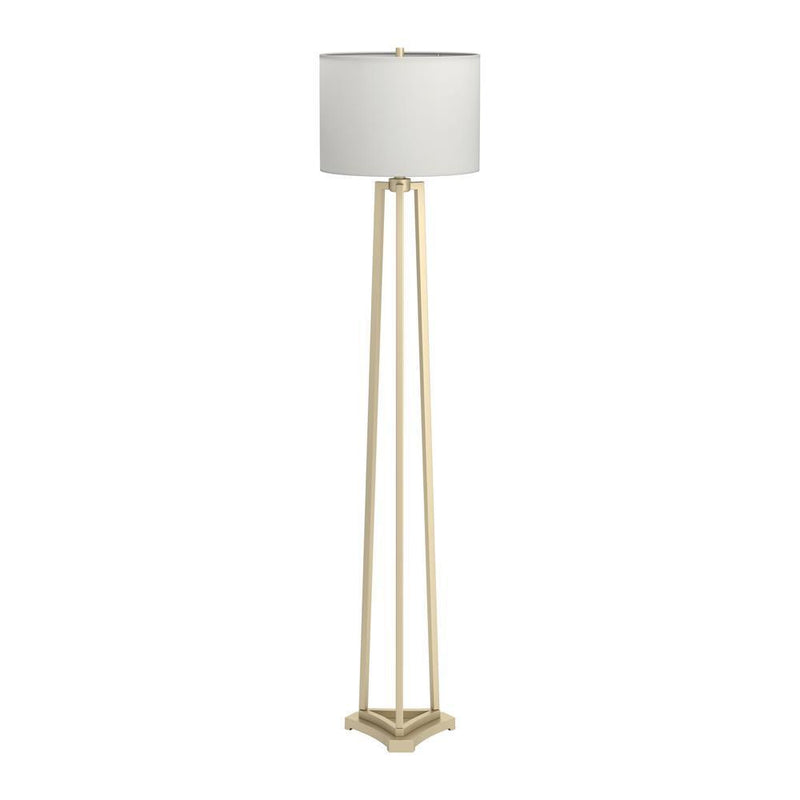 Drum Shade Floor Lamp - Yellow-Washburn's Home Furnishings