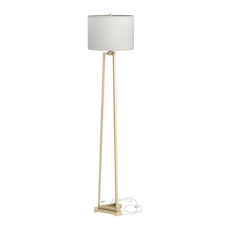 Drum Shade Floor Lamp - Yellow-Washburn's Home Furnishings