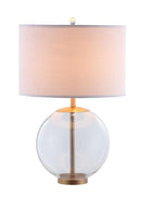 Drum Shade Table Lamp With Glass Base - White-Washburn's Home Furnishings