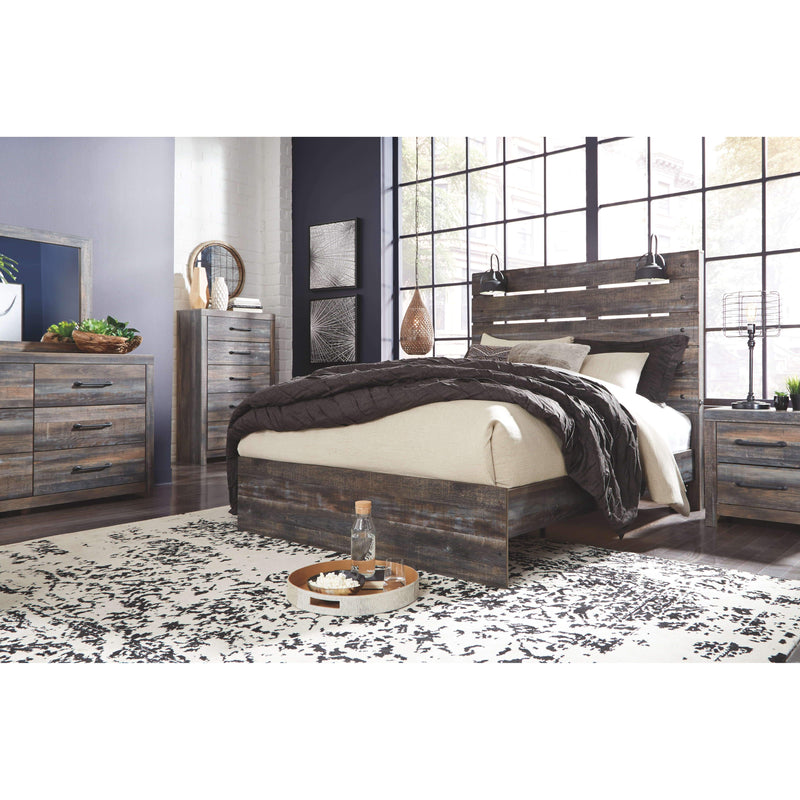 Drystan - Brown / Beige - Queen Panel Bed-Washburn's Home Furnishings