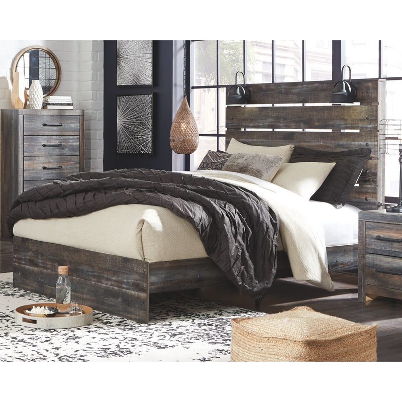 Drystan - Brown / Beige - Queen Panel Bed-Washburn's Home Furnishings