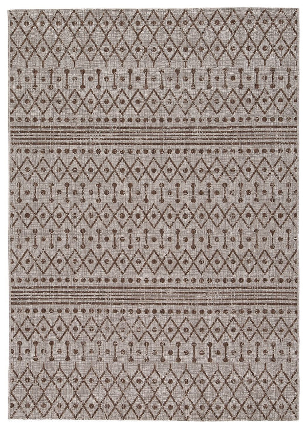 Dubot - Tan/brown/white - Large Rug-Washburn's Home Furnishings