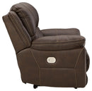 Dunleith - Chocolate - Zero Wall Recliner W/pwr Hdrst-Washburn's Home Furnishings