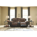 Earhart - Chestnut - Dbl Rec Loveseat W/console-Washburn's Home Furnishings