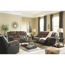 Earhart - Chestnut - Dbl Rec Loveseat W/console-Washburn's Home Furnishings