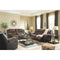 Earhart - Chestnut - Dbl Rec Loveseat W/console-Washburn's Home Furnishings