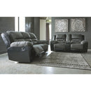 Earhart - Slate - Dbl Rec Loveseat W/console-Washburn's Home Furnishings