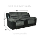 Earhart - Slate - DBL Rec Loveseat w/Console-Washburn's Home Furnishings