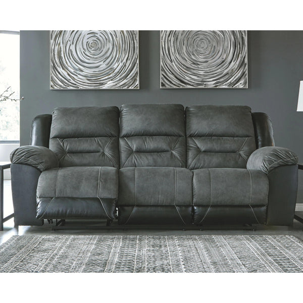 Earhart - Slate - Reclining Sofa-Washburn's Home Furnishings