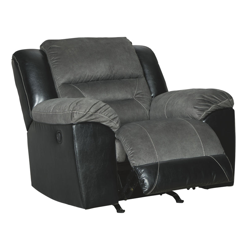 Earhart - Slate - Rocker Recliner-Washburn's Home Furnishings