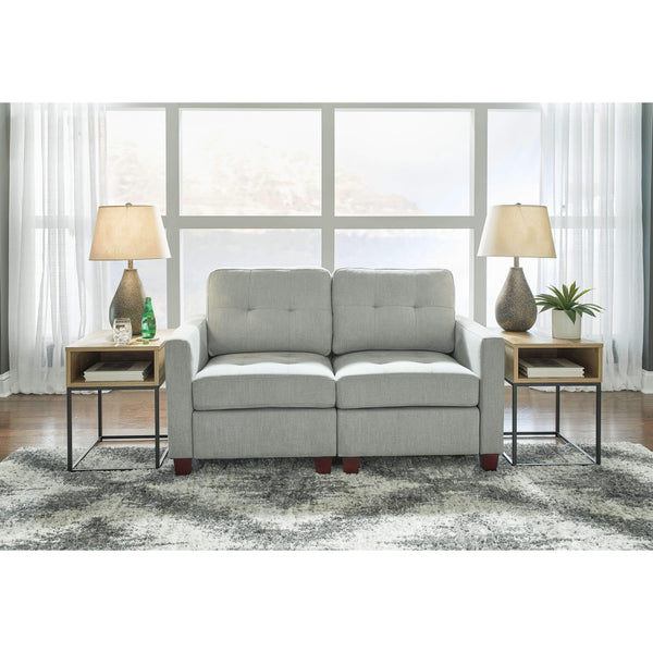 Edlie - Pewter - Left Arm Facing Chair 2 Pc Sectional-Washburn's Home Furnishings