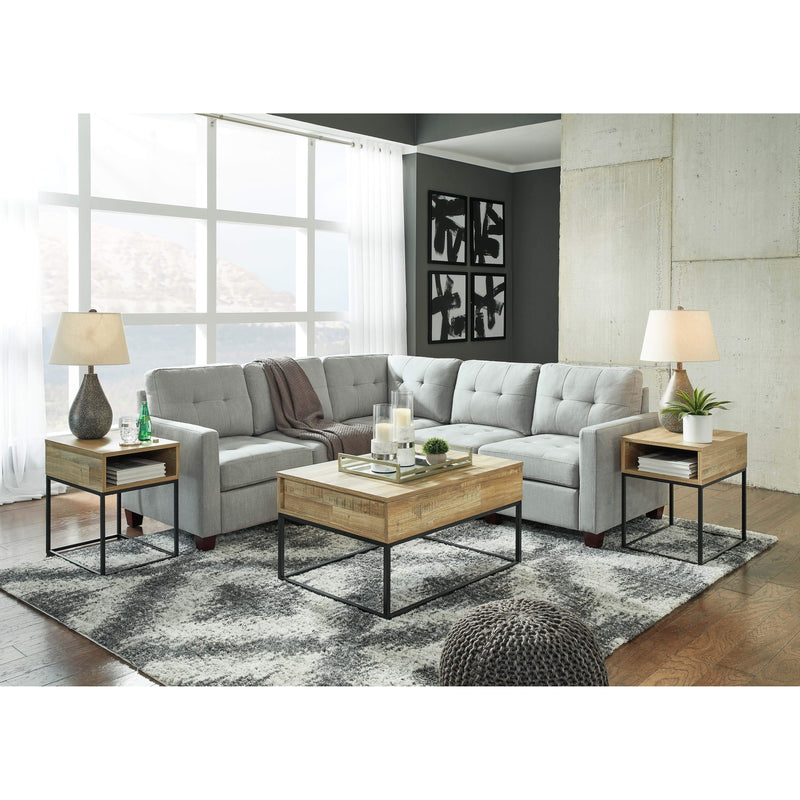 Edlie - Pewter - Left Arm Facing Chair 5 Pc Sectional-Washburn's Home Furnishings