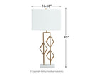 Edsel - Champagne/white - Metal Table Lamp (1/cn)-Washburn's Home Furnishings