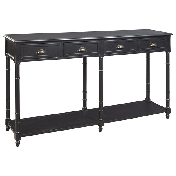 Eirdale - Black - Console Sofa Table-Washburn's Home Furnishings