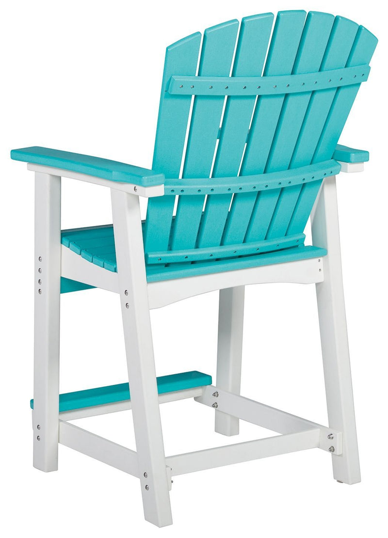 Eisely - Turquoise / White - Barstool (2/cn)-Washburn's Home Furnishings