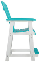 Eisely - Turquoise / White - Barstool (2/cn)-Washburn's Home Furnishings