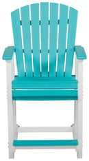 Eisely - Turquoise / White - Barstool (2/cn)-Washburn's Home Furnishings