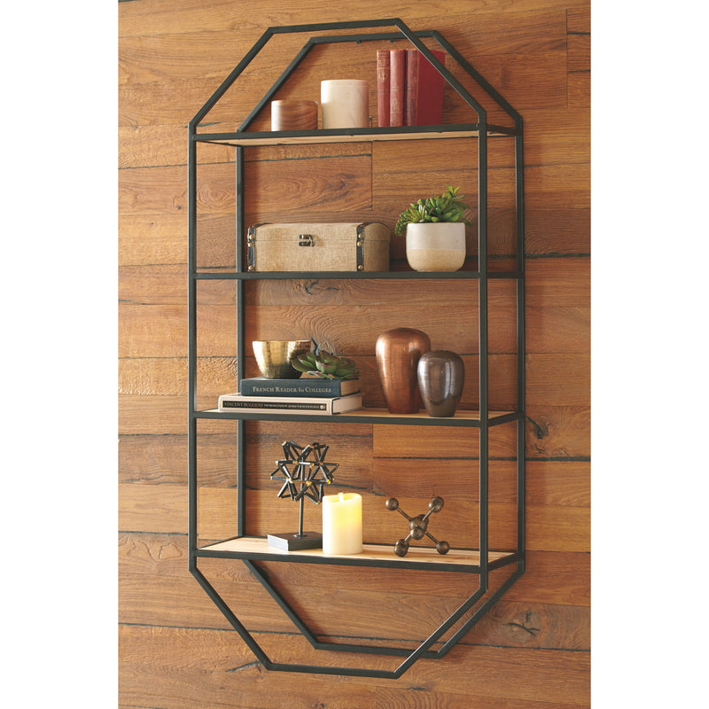 Elea - Black/natural - Wall Shelf-Washburn's Home Furnishings