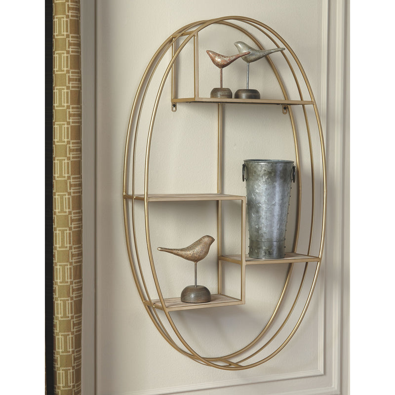 Elettra - Natural/gold Finish - Wall Shelf-Washburn's Home Furnishings