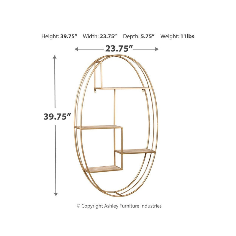 Elettra - Natural/gold Finish - Wall Shelf-Washburn's Home Furnishings