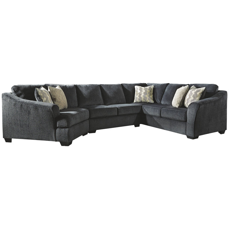 Eltmann - Slate - Left Arm Facing Cuddler 3 Pc Sectional-Washburn's Home Furnishings