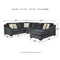 Eltmann - Slate - Left Arm Facing Sofa 3 Pc Sectional-Washburn's Home Furnishings