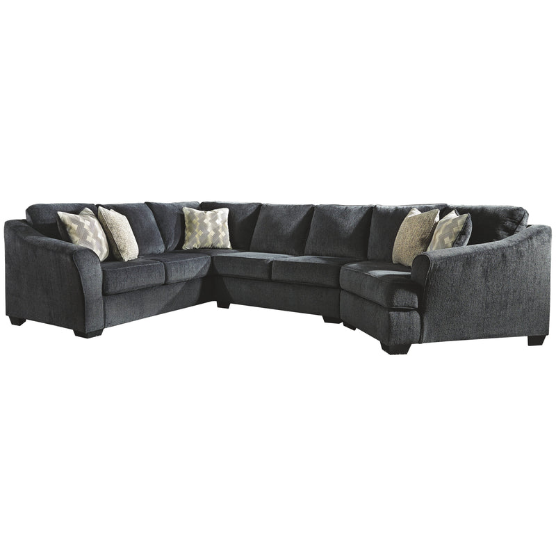 Eltmann - Slate - Right Arm Facing Cuddler 3 Pc Sectional-Washburn's Home Furnishings