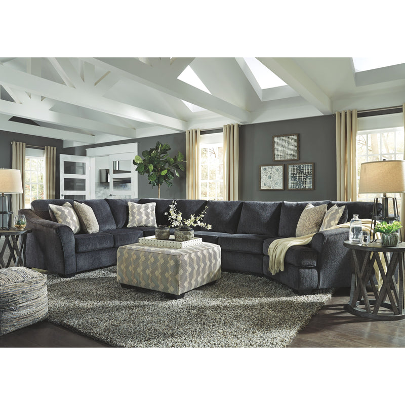 Eltmann - Slate - Right Arm Facing Cuddler 4 Pc Sectional-Washburn's Home Furnishings