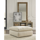 Elyza - Linen - Oversized Accent Ottoman-Washburn's Home Furnishings