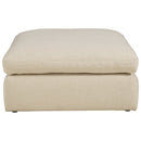 Elyza - Linen - Oversized Accent Ottoman-Washburn's Home Furnishings