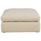 Elyza - Linen - Oversized Accent Ottoman-Washburn's Home Furnishings