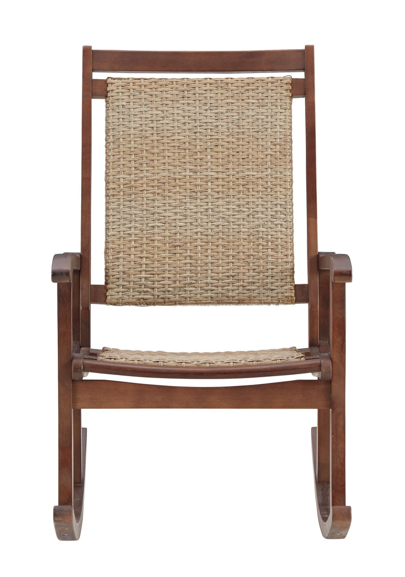 Emani - Brown/natural - Rocking Chair-Washburn's Home Furnishings