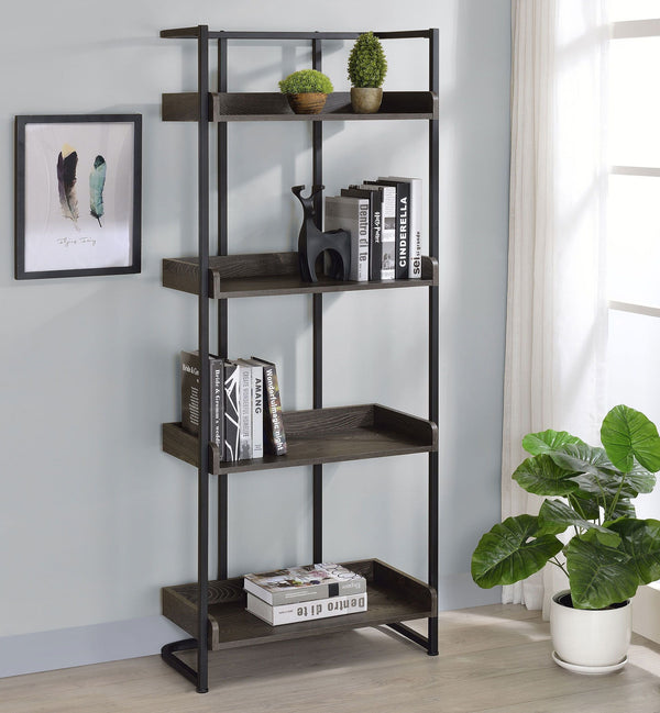 Ember 4-shelf Bookcase - Brown-Washburn's Home Furnishings