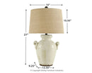 Emelda - Cream - Ceramic Table Lamp (1/cn)-Washburn's Home Furnishings