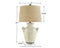 Emelda - Cream - Ceramic Table Lamp (1/cn)-Washburn's Home Furnishings