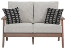 Emmeline - Brown/beige - Loveseat W/cushion-Washburn's Home Furnishings