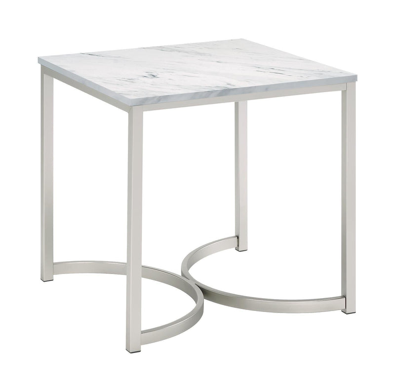 End Table Satin Nickel - White-Washburn's Home Furnishings