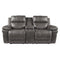 Ashley Erlangen - Midnight - PWR REC Loveseat/CON/ADJ HDRST-Washburn's Home Furnishings