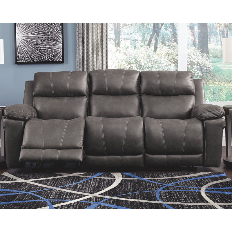 Erlangen - Midnight - Pwr Rec Sofa With Adj Headrest-Washburn's Home Furnishings