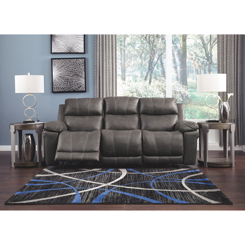 Erlangen - Midnight - Pwr Rec Sofa With Adj Headrest-Washburn's Home Furnishings