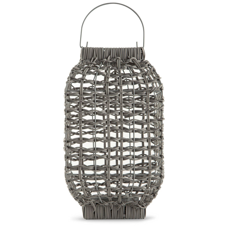 Evonne - Antique Gray - Lantern - Small-Washburn's Home Furnishings