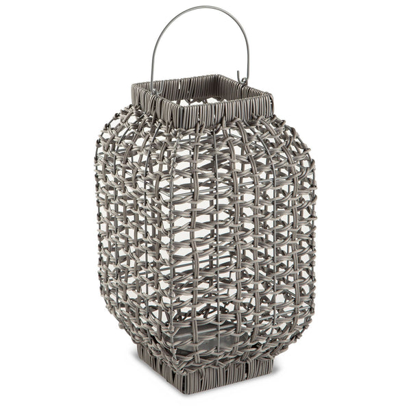 Evonne - Antique Gray - Lantern - Small-Washburn's Home Furnishings