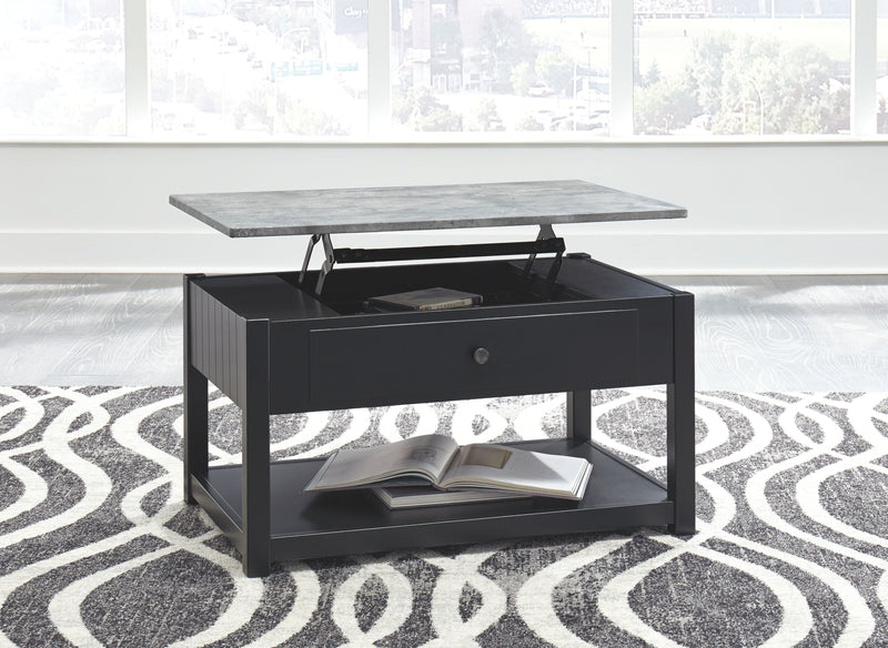 Ezmonei - Black/gray - Lift Top Cocktail Table-Washburn's Home Furnishings