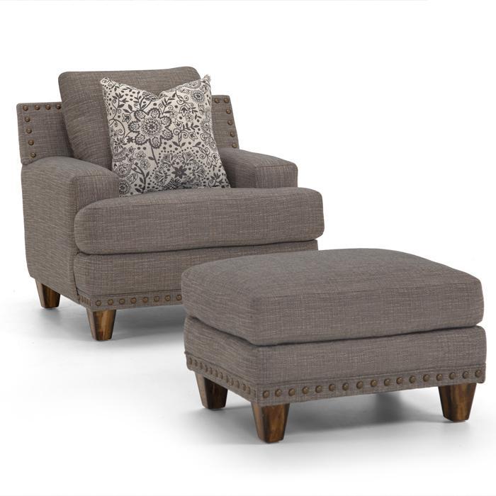 FRANKLIN JULIENNE CHAIR & OTTOMAN SET IN DRIFTWOOD-Washburn's Home Furnishings